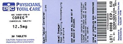 12.5mg package label.jpg COREG 12.5mg Tablet Label - 12.5mg package label